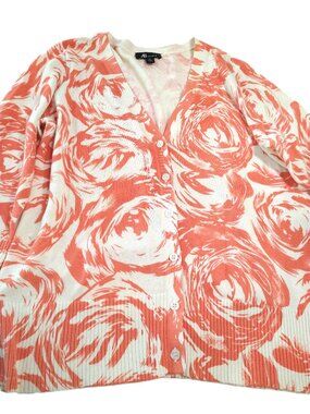 Tops For Women AB Studio XL Orange and White Color Excellent Condition